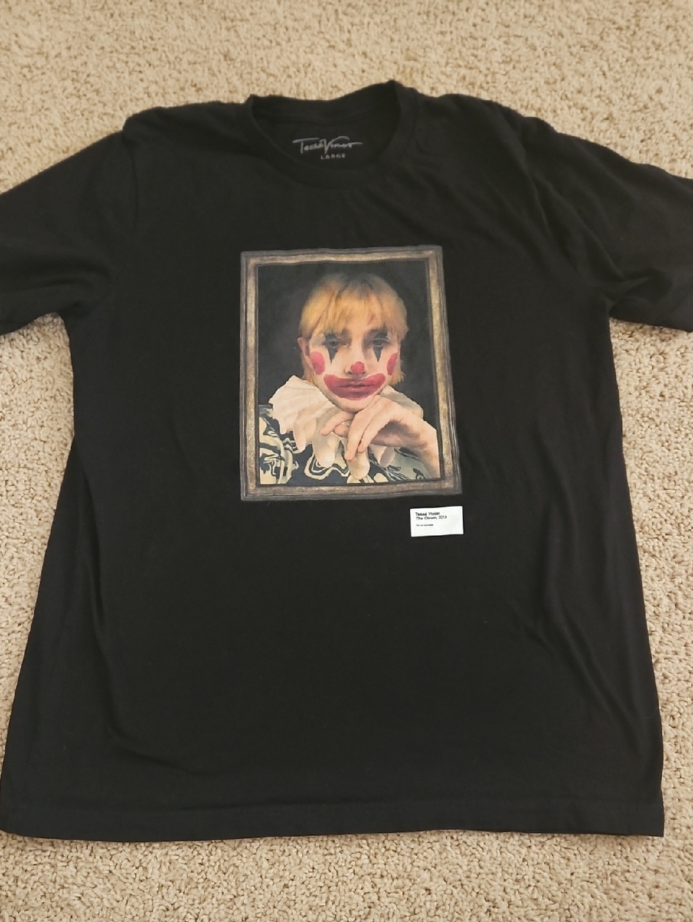 Tessa Violet Black The Clown 2019 Portrait Graphic Tee- Large
